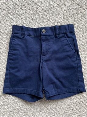 Kids Navy Cotton Shorts